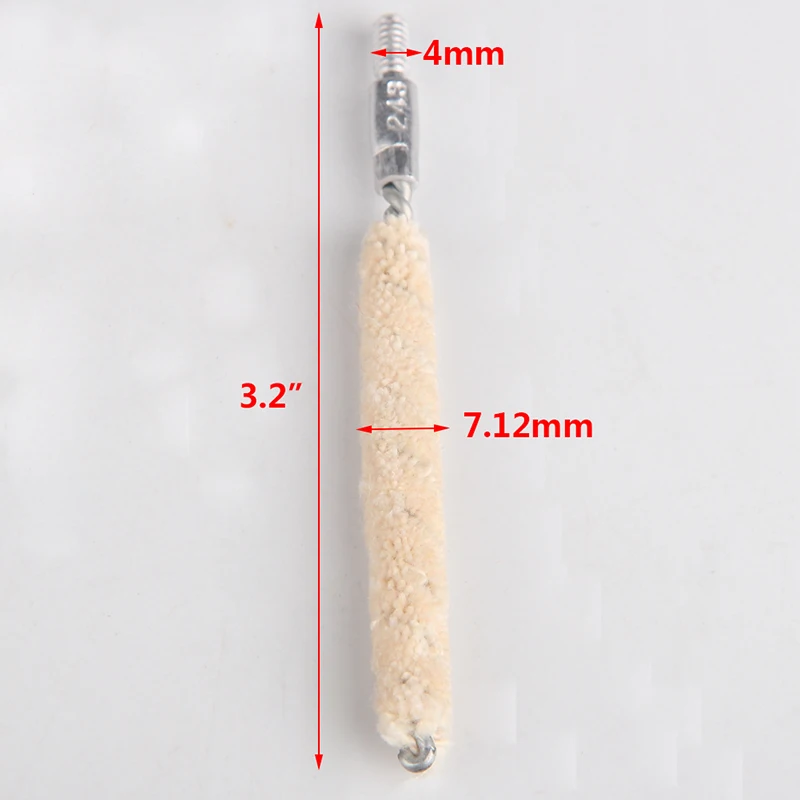 Tactical .243cal Mop Brush Cotton Clean Swab Gun Cleaning Brush for Hunting Rifle  5pcslot RL37-0049-243 (6)
