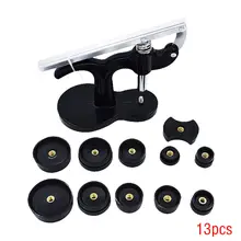 13 шт., набор инструментов для ремонта часов часовщика с ободком, набор инструментов для ремонта часов, чехол для часов из хрустального стекла, набор инструментов для пресса