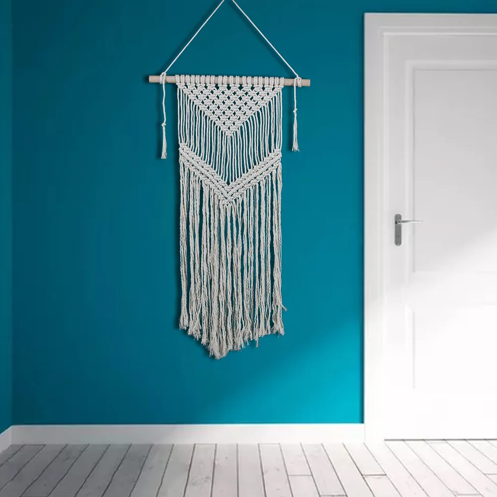 Nordic long Hand Woven Tapestry Bohemia Macrame Wind Hand Woven