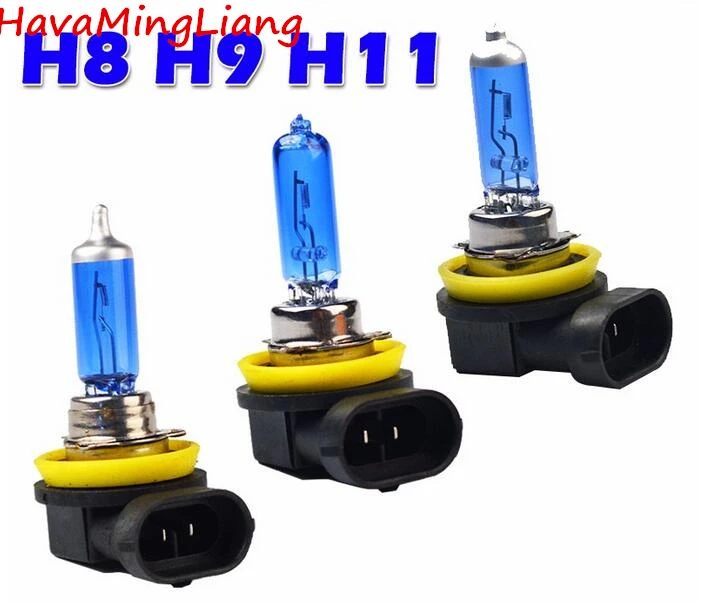 10 шт./лот белая лампа H1 H4 H7 H8 H11 9005 HB3 9006 HB4 880 881 12 В 24 в 55 Вт 100 5000 К для автомобильных