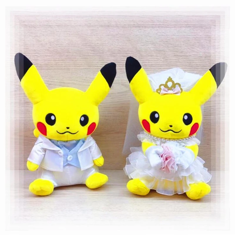 

12Pc/Lot 20CM Wedding Couple Pikachu Plush Stuffed Toy,Wedding CelebrationThrowing Pikachu Gifts Doll