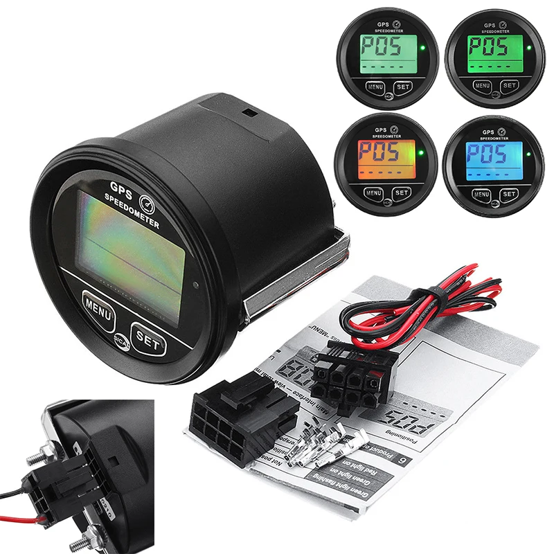 

Digital Odometer ATV/UTV Marine Boat Alarm LCD Screen IP65 Waterproof Speedometer +Tools Gauge