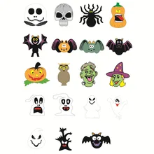 

GJCrafts 6 Styles Halloween Stamps Rubber Clear Stamps for Scrapbooking New 2018 Craft Greeting Card Decor Clear Stamp 14*14cm