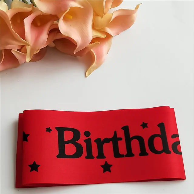 Birthday Girl Sash Glitter Satin Happy Birthday Party Accessory Decoration Princess Ribbons Sash Shoulder Strap Party Gifts