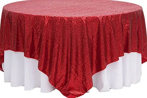 

Wholesale 10pcs120" Round Red Sequin Tablecloths for Wedding Table Linen Glitter Sequin Table Cover for Wedding Decoration