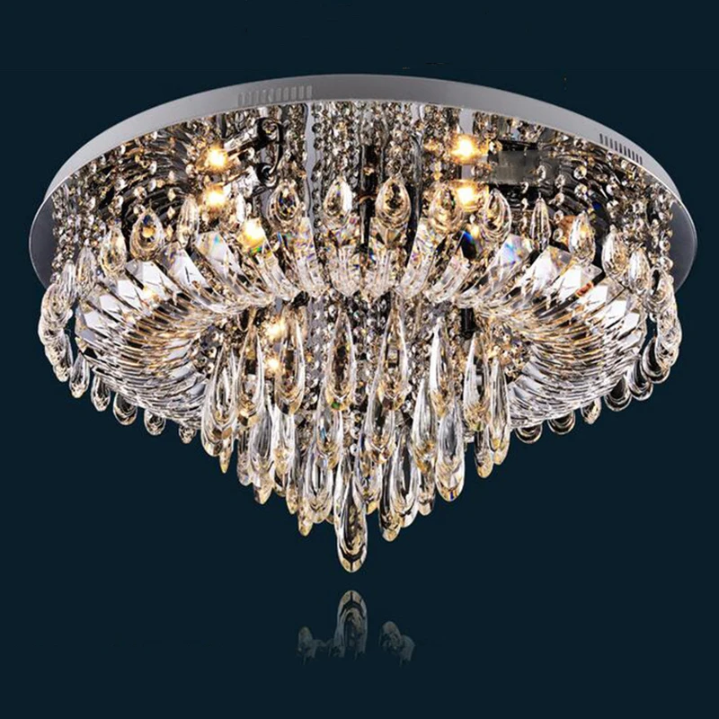 

K9 kristal plafond verlichting lustres de teto lustres de cristal decoratie home verlichting Diameter 170cm gratis verzending