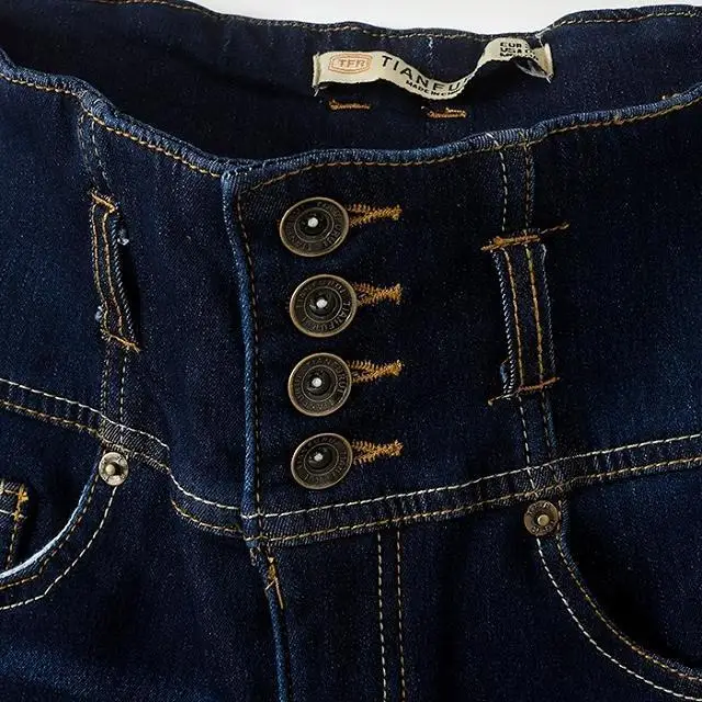 Высокое качество с бархатом толстые теплые джинсы зимние царапины Тонкий четырехкнопочный плюс джинсы карандаш w1929