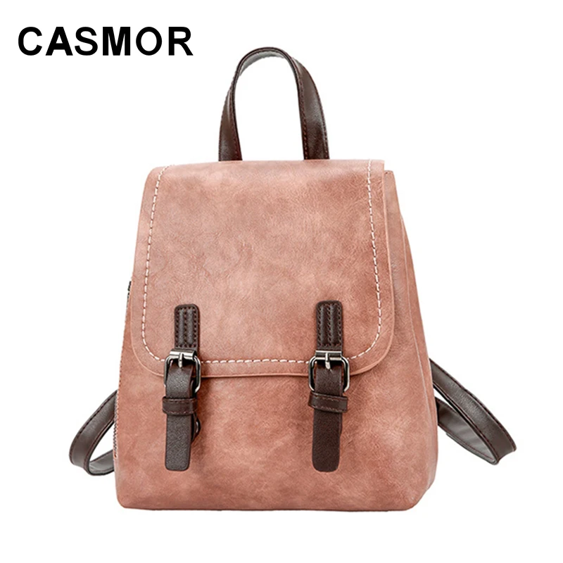 Рюкзак CASMOR из искусственной кожи Женский модные мини-рюкзаки на застежке