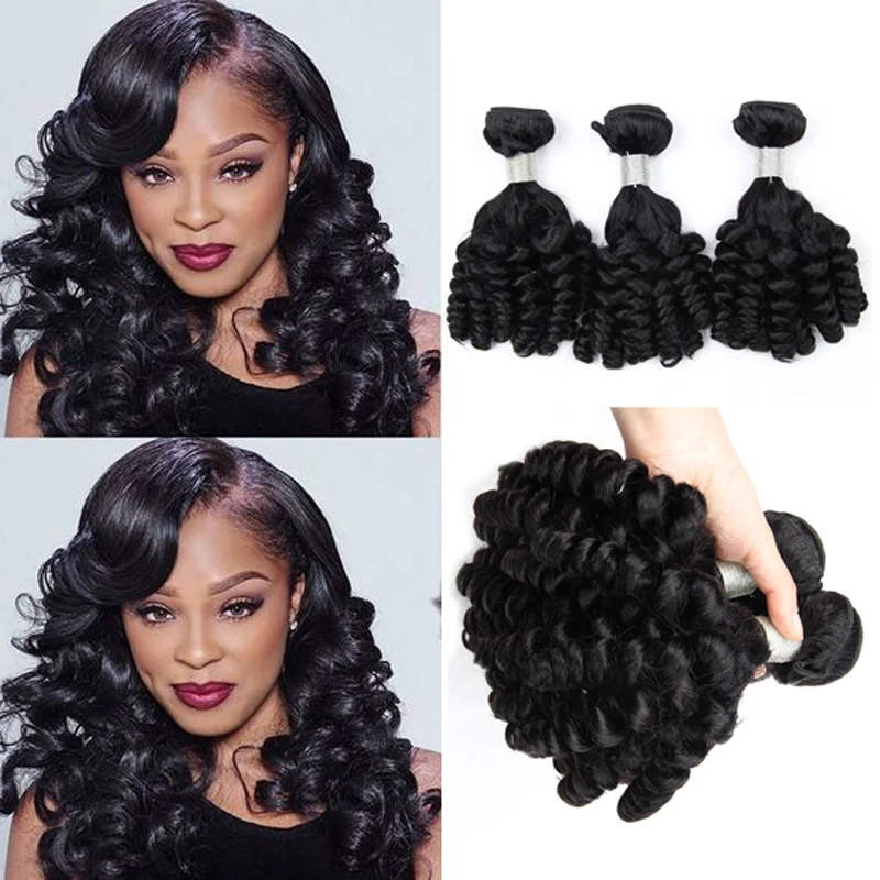 3 Bundles Deals Afro Kinky Curly Hair Spiral Curl Weave Human Hair