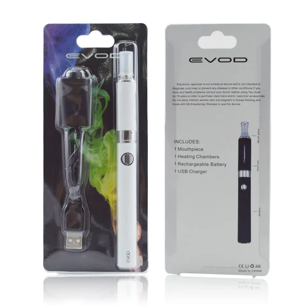High Quality Evod Vape Starter Kit with MT3 Coil Atomizer 650/900/1100mAh eVod Battery Electronic Cigarette Vaporizer Blister