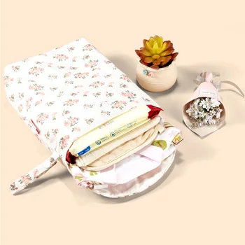 

Waterproof Wet Dry baby Diaper Bag Reusable Washable Sanitary Pad Nursing Pad Storage Travel Pocket Bag For Baby Nursing Nappy