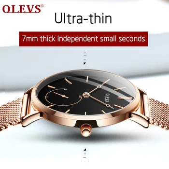 

OLEVS Super Slim Gold Stainless Steel Strap Mesh Women Watches Top Brand Luxury Casual Clock Girls Gift Lady Relogio Feminino