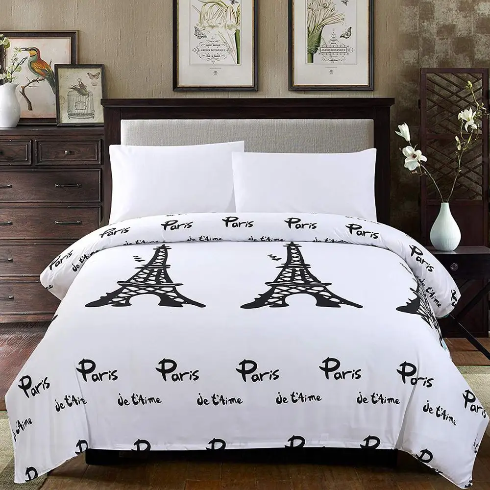

3 Piece Duvet Cover Set Queen/Full, Reversible Printing with Brushed Microfiber, Lightweight Soft, Comfortable , Durable