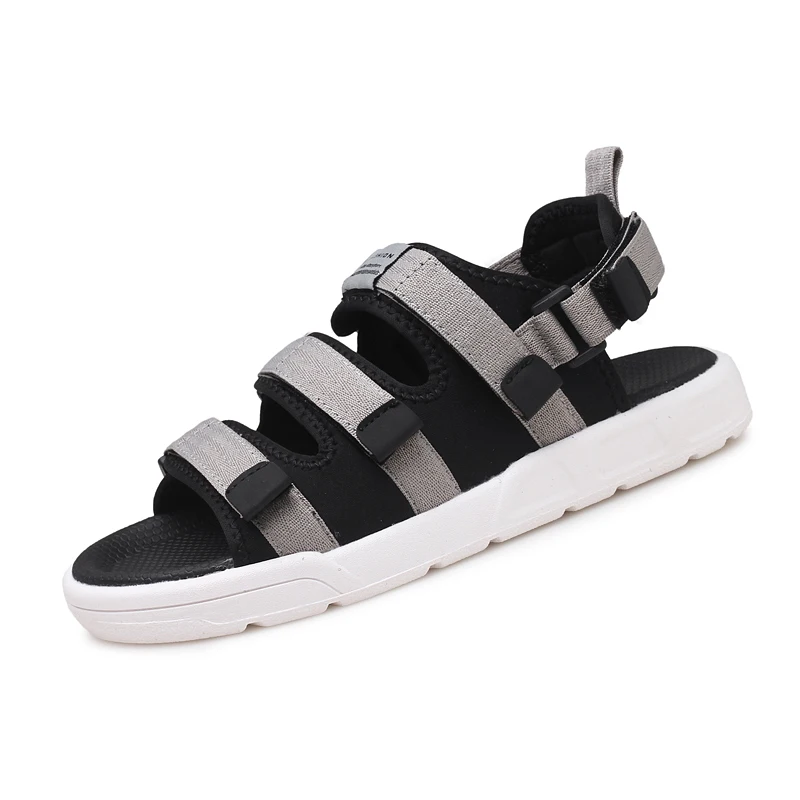 

UNISEX Sandals Men Shoes 2019 Gladiator Men's Sandals Roman Men Shoes Summer Outdoor Beach Flip Flops Gray Black Flat Sandals