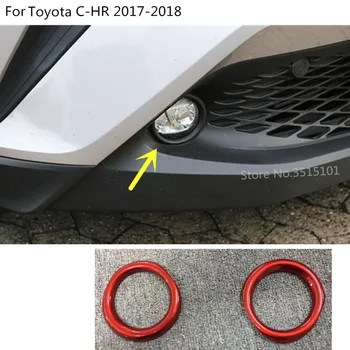 

Car Body Front Fog Light Lamp Detector Frame Stick ABS Red Styling Cover Trim 2pcs For Toyota C-HR CHR 2017 2018 2019 2020