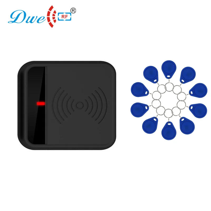 DWE CC RF Contactless smart proximity card reader access control weigand chip readers with 10 pieces token | Безопасность и защита