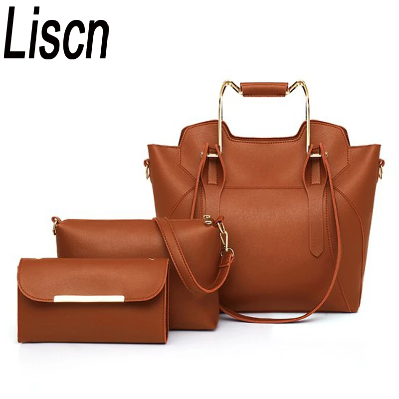 

Ladies versatile compound bag shoulder Messenger bag Women's bag fashion 3 piece set high quality leather trend handbag