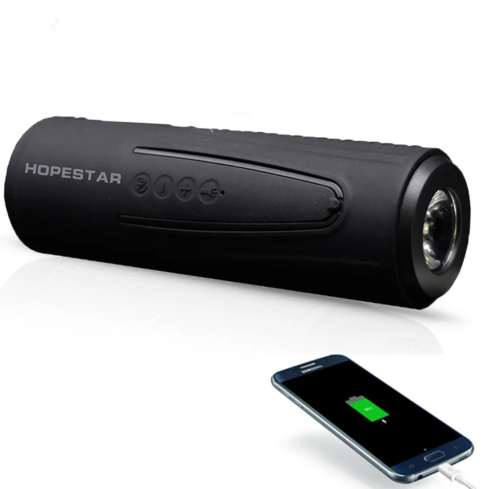 HOPESTAR P3 водонепроницаемый Bluetooth динамик беспроводной портативный сабвуфер колонка с фонариком power Bank для спорта велосипед