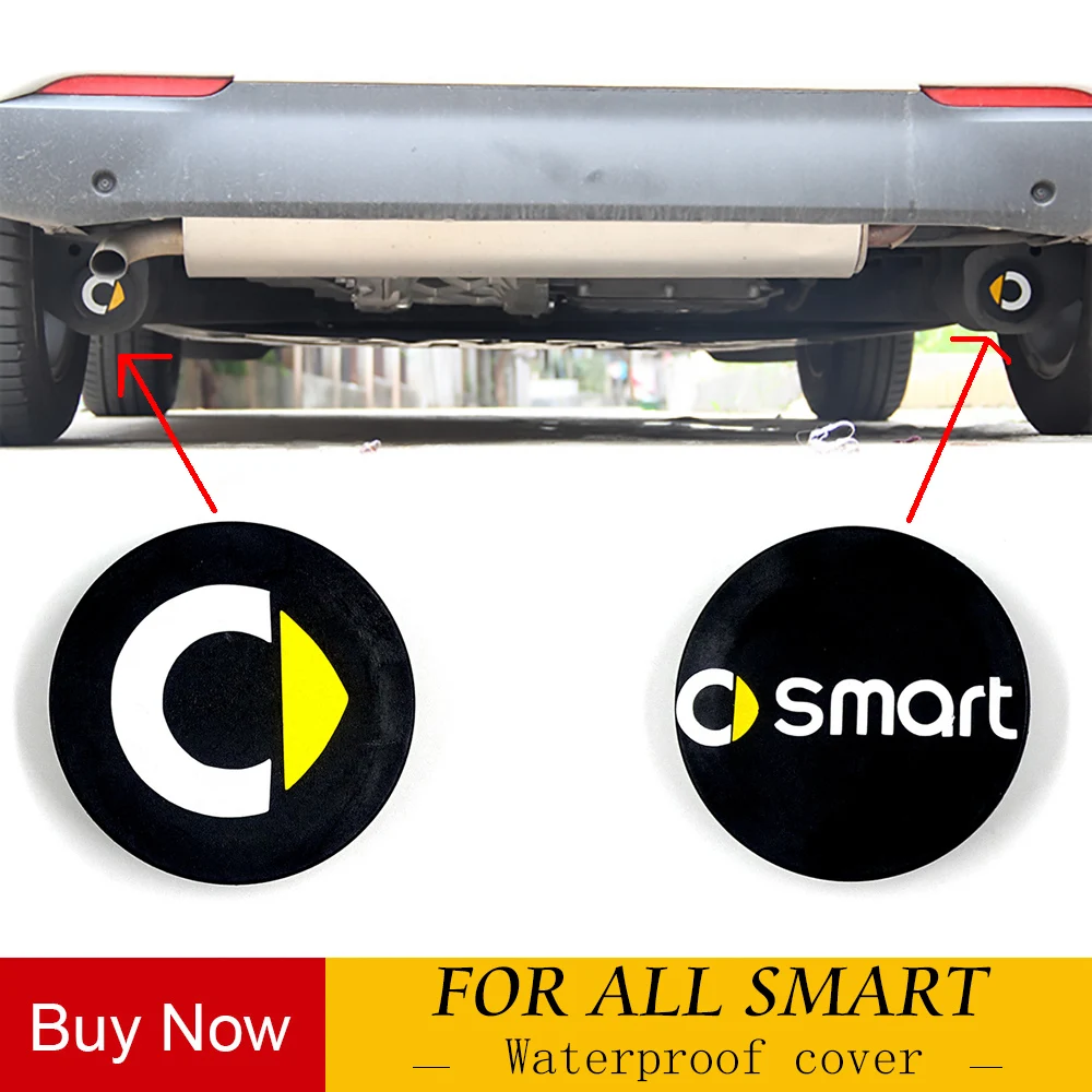 

1pair Rear Waterproof Anit Rust Tail Pipe Exhaust Tip Cover Protector Car Styling Accessories for Smart 451 453 Fortwo Forfour