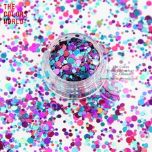 RA321-171 разноцветные Круглые пайетки в горошек для дизайна ногтей, геля для ногтей, макияжа и украшения своими руками