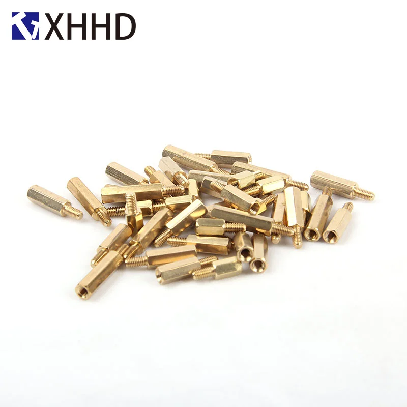 

M3xL+3/4/5/6mm Single Head Hex Brass Standoff Threaded Pillar PCB Computer PC Motherboard Stand Off Spacer