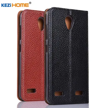 

Kezihome For ZTE A320 Case Genuine Leather Flip Cover Case For ZTE Phone cover Protective Wallet slot card