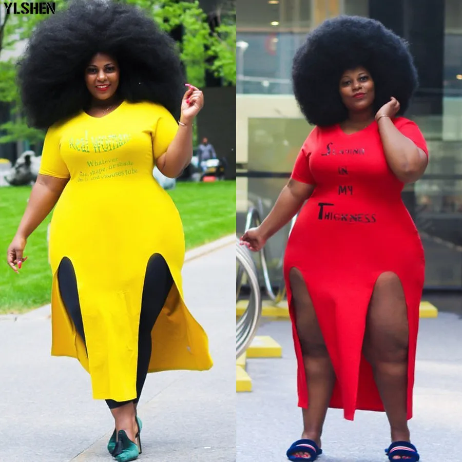 Plus Size African Dresses for Women Dashiki Print Letters African Clothing Sexy Fashion High Split Evening Long Africa Dress 01