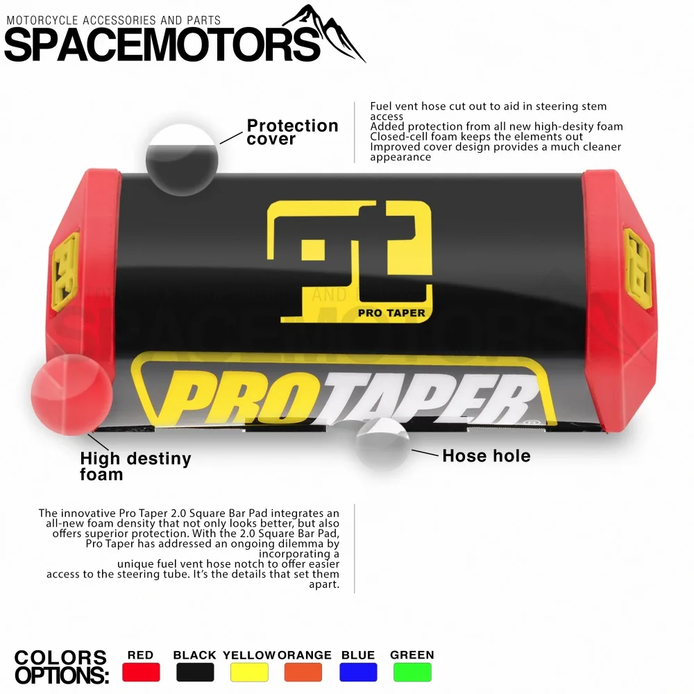 

Protaper Square 2.0 1 1/8" Handlebar Fat Bar Pad Slider Grip For CRF RMZ KTM YZF ATV Dirt Pit Bike Motorcycle Motocross Enduro