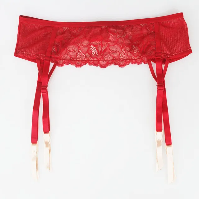 Plus/Extra Size 3XL Red Garters Belts Flowery Lace Belts for Stockings Female women Garters