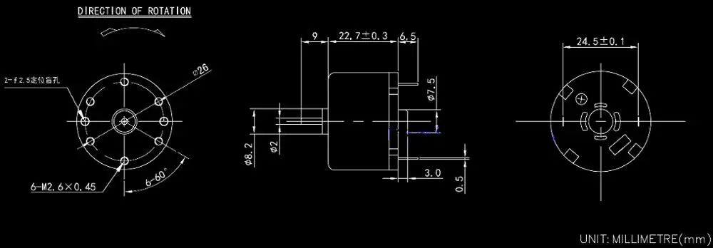 DC 3 V 6 V 12 V 24 V микро DC мотор, 33*23mm DC мотор 520 ТБ низкий уровень шума большой крутящий момент мотор-редуктор вакуумный двигатель