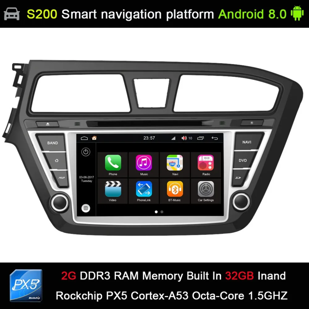 Android 8 0 system PX5 Octa 8 Core CPU 2G Ram 32GB Rom Car DVD Radio