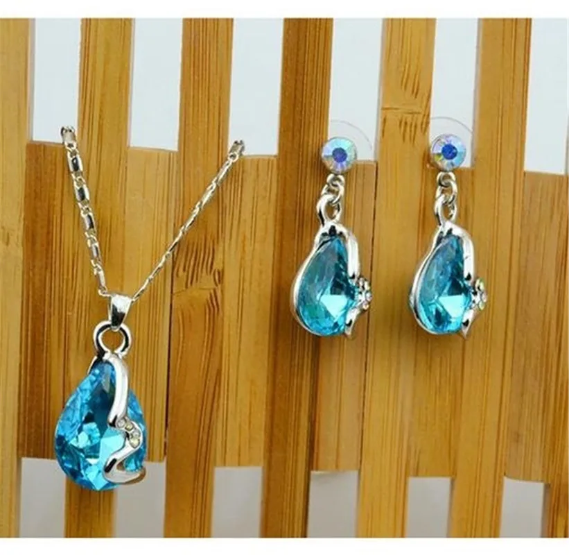 Комплект из колье серёг и кольца с австрийским кристаллом|austrian crystal set|crystal setfashion