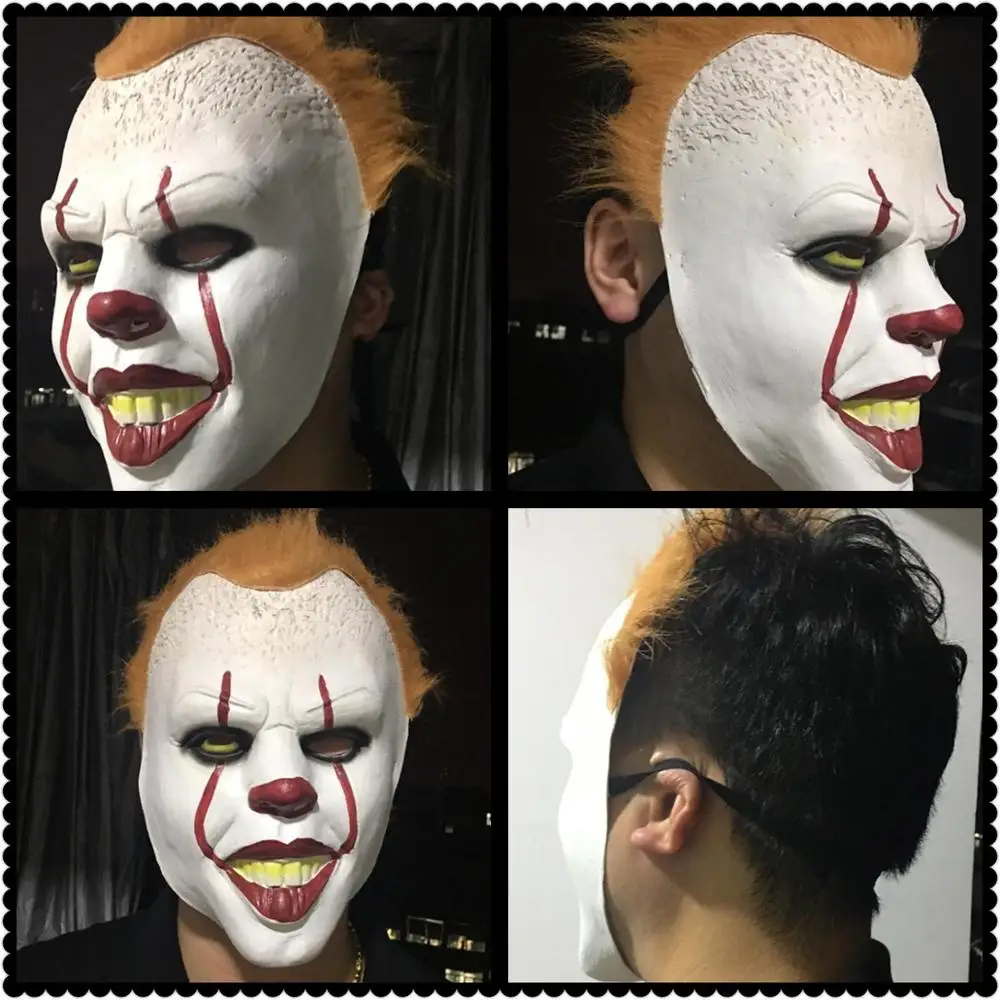 

new style Stephen King's It Mask Pennywise Horror Clown Joker Mask Clown Mask Halloween Cosplay Costume Props