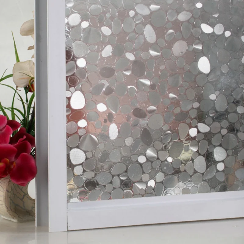 

Self Adhesive Frosted 3D Wall Sticker Glass Static PVC Decorative Window Home Wall Stickers