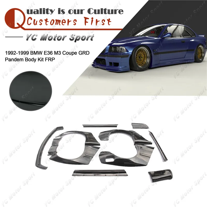 Комплект из стекловолокна FRP подходит для кузова 1992 1999 E36 M3 Coupe GRD PD передняя губа