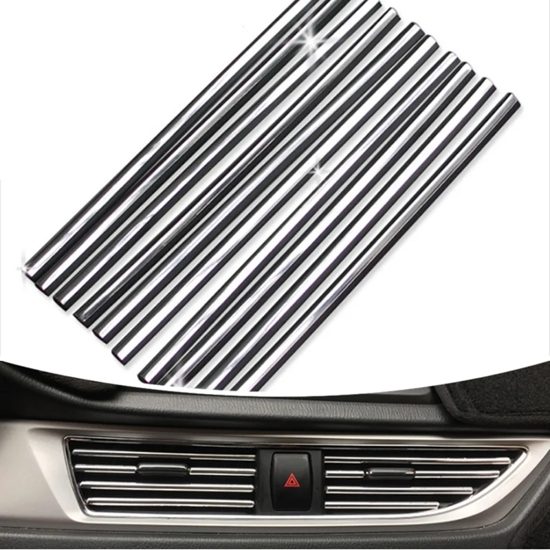 

Car styling U Shaped DIY Air Conditioner Outlet Decoration Strip for Skoda Octavia A2 A5 A7 Fabia Rapid Superb Yeti Roomster