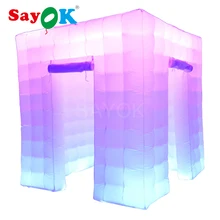 Customized wedding party led photo booth enclosure inflatable photo booth frame backdrop for sale