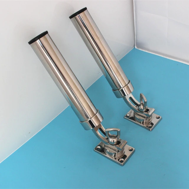 A Pair 360 Angled Rod Holder Deck Mount Adjustable Removble Stainless Steel  316 Fishing Rod Holders - Marine Hardware - AliExpress