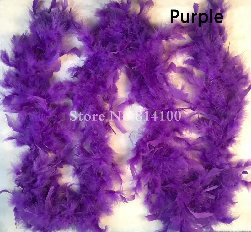 

Purple Chicken Feather Strip Turkey Feather Boa for clothing accessories Clothing sewing supplies for fabrics scary 2yards/lot