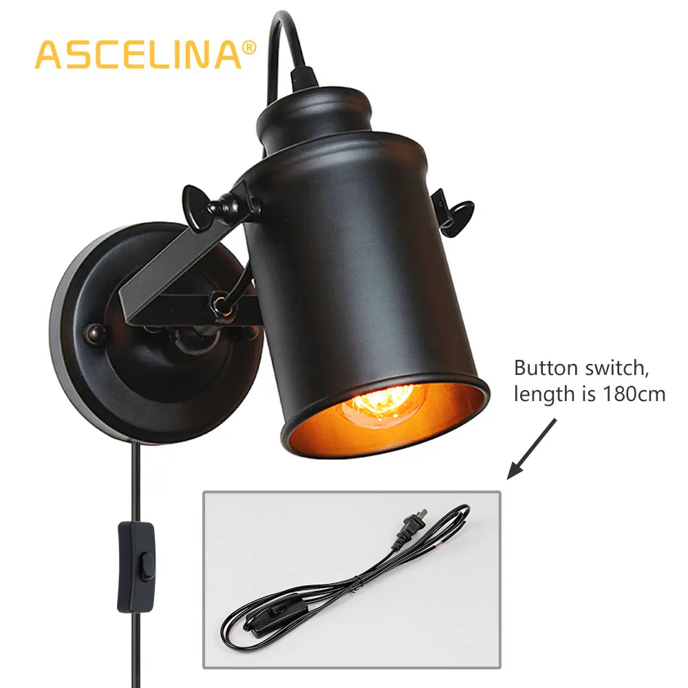 Billig Industrie Wand Lampe Vintage wand licht mit Taste dimmen schalter handliche Retro leuchte Loft Amerikanischen land wand leuchte