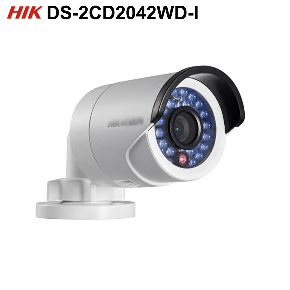 Original HIK 4MP Bullet Camera DS-2CD2042WD-I IR IP Network Camera Support POE
