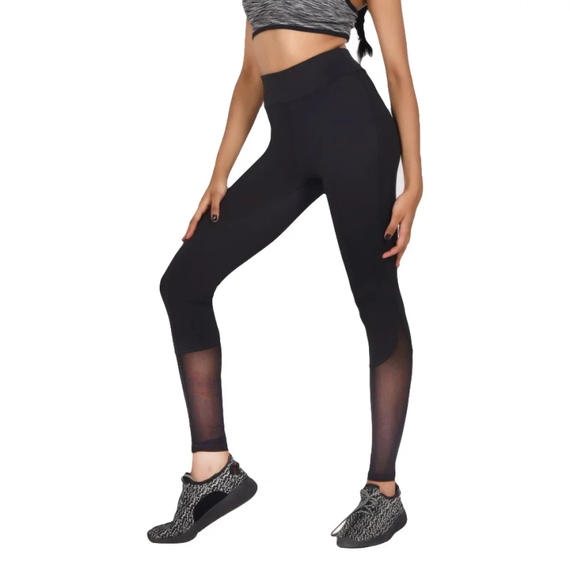 new arrival Sports Mesh Yoga Pants Gym Patchwork Sport Leggings Fitness Sexy Running Tights Trousers Women Pencil Pants 7