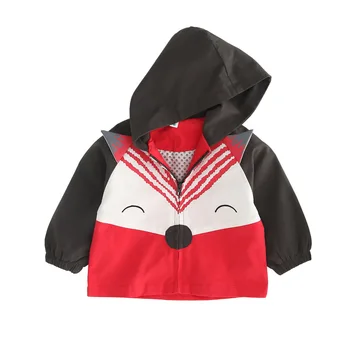 

Korean Style Patchwork Kids Animal Coats Baby Boys Fox Jackets Hooded Outerwear Children Windbreaker Spring Autumn Clothing 2019