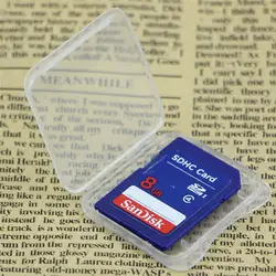 10 шт. прозрачный Пластик памяти SD Держатель для карт ящик для хранения протектор (3,6 см x 3,6 см)