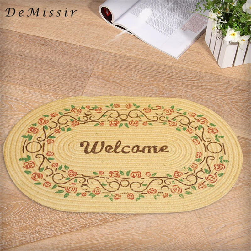 Buy DeMissir 51x76cm Jute Linen Braided Oval