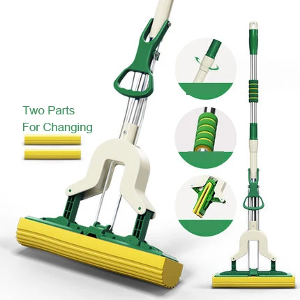 Поглощая формальдегид и губчатая Швабра выдвижной раза с выдавите домашнего пластика хлопковая Швабра для перетаскивания Швабра без ручная стирка - Цвет: Same as picture