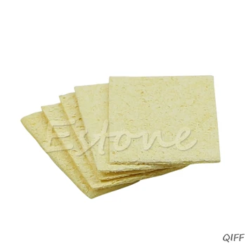 

5x Yellow Soldering Iron Replacement Solder Tip Welding Cleaning Sponge Pads New Mar28