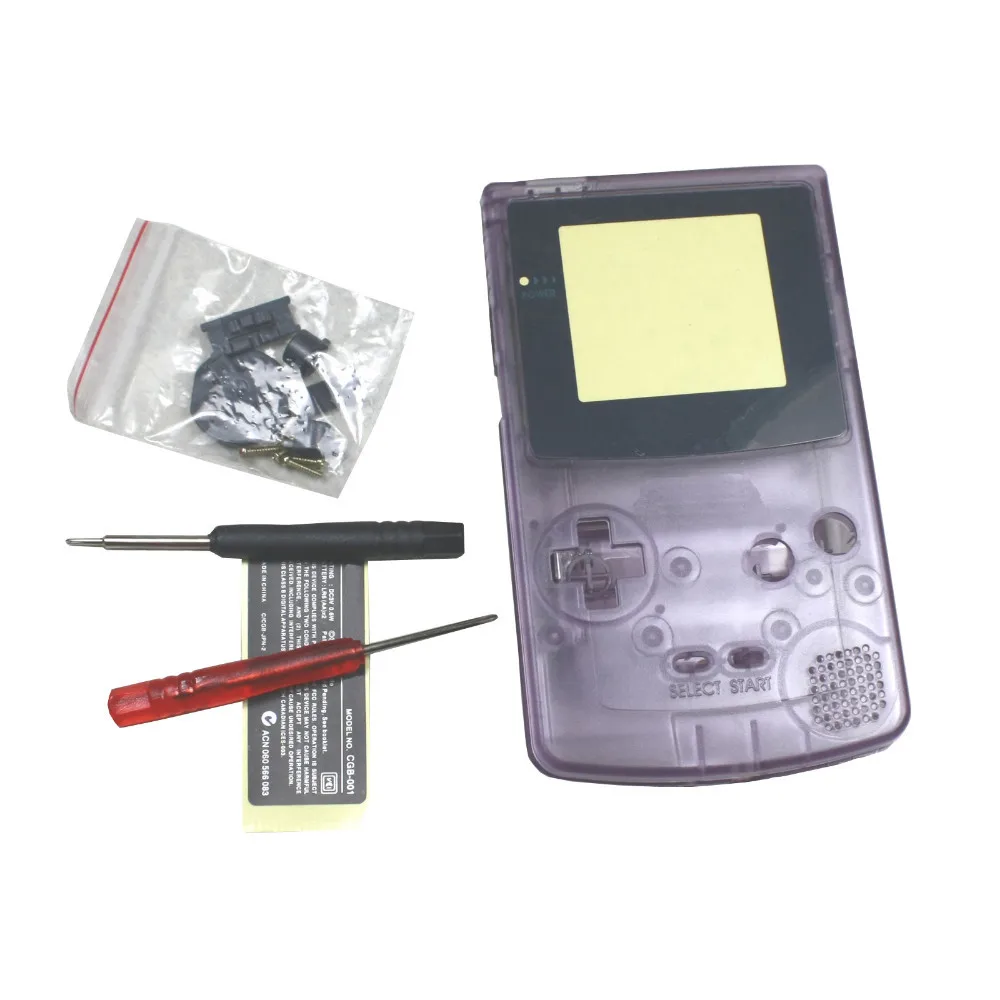 

Clear purple Full Housing Shell Case Cover Replacement for Nintendo GBC Gameboy Color Console