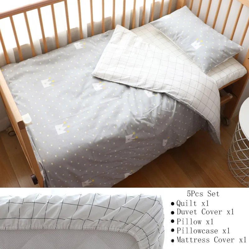 Best Nordic Striped Star Crib Bedding Set With Bumper 2023