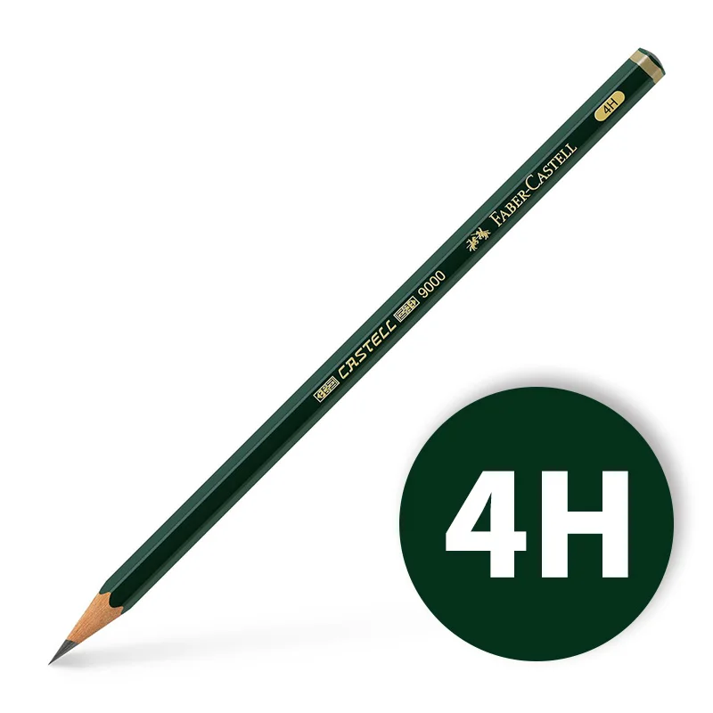Faber Castell 9000 профессиональные карандаши для рисования набросок рисунок затенение Графитовые карандаши 16 градусов твердости для художника - Цвет: 1 piece 4H